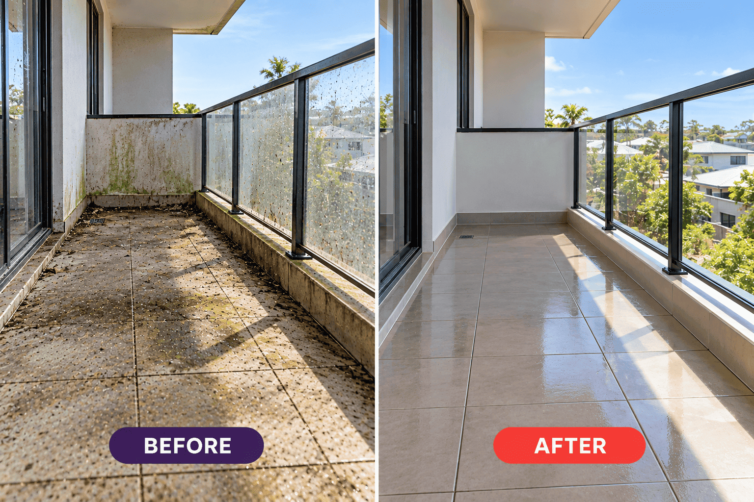 Balcony Cleaning Transformation Perth