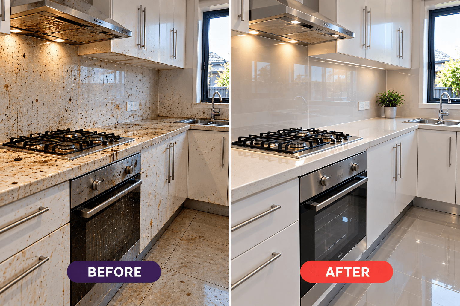 Kitchen Transformation Before and After Perth