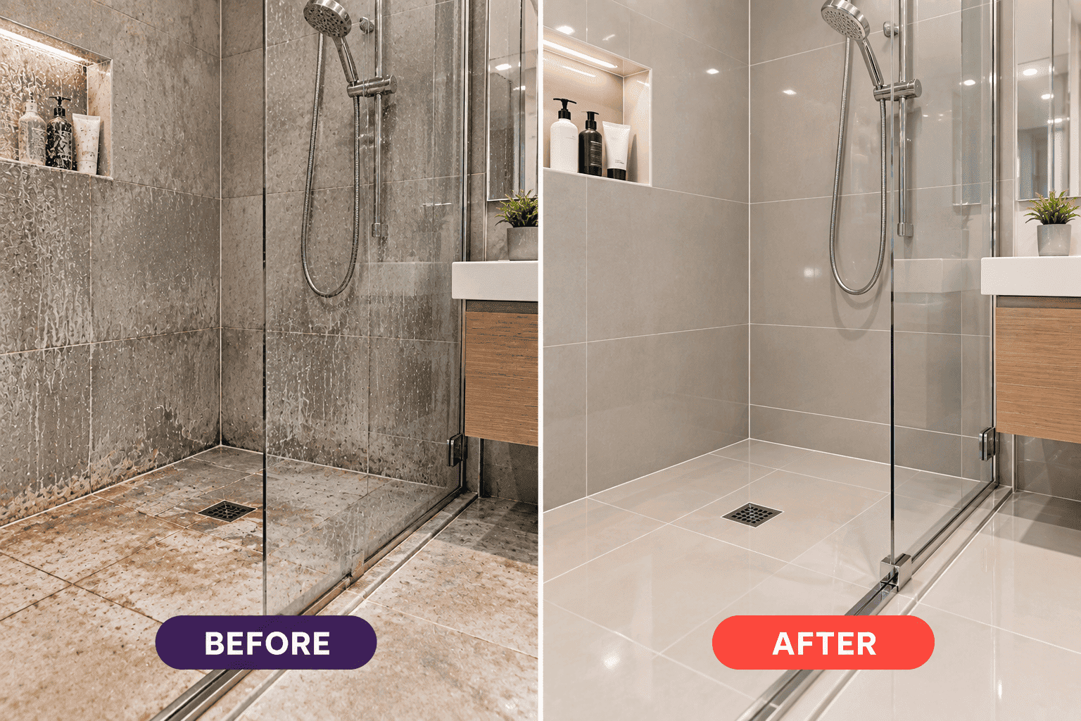 Sparkling Shower Transformation Perth